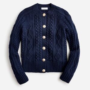 J.Crew Cable-knit cardigan sweater